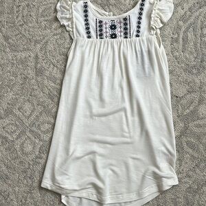 Girls White Shirt Tunic Size 4 Silver Jeans